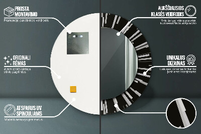 Veidrodis su spausdinimu – apvalus Švytinti kompozicija
