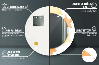 Veidrodis su spausdinimu – apvalus Pastelinės žvaigždės