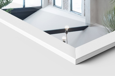 Pastatomas veidrodis baltame rėme 36x156 cm