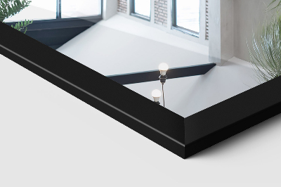 Pastatomas veidrodis juodame rėme 36x156 cm