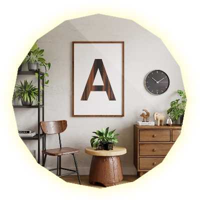 Geometrinis veidrodis con illuminazione a LED