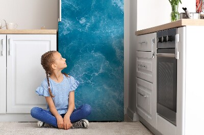 Magnetinis lipdukas ant šaldytuvo Mėlynos bangos