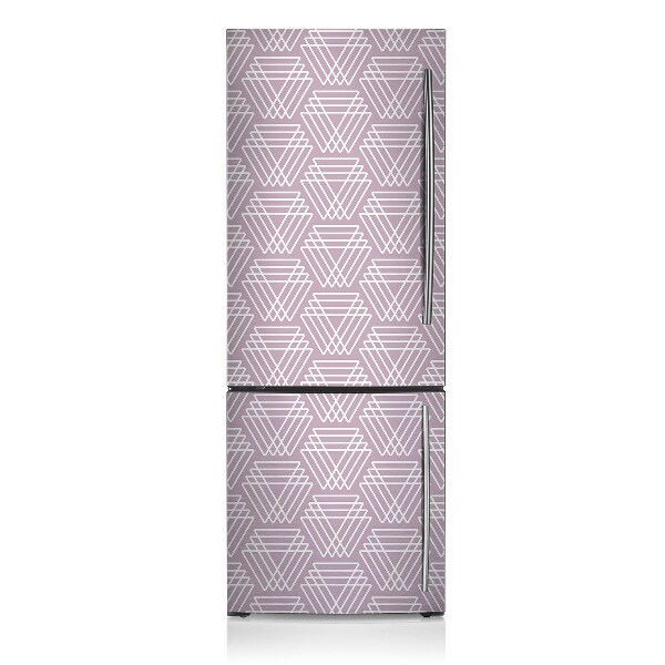 Magnetinis lipdukas ant šaldytuvo Rožiniai trikampiai