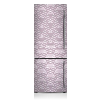 Magnetinis lipdukas ant šaldytuvo Rožiniai trikampiai