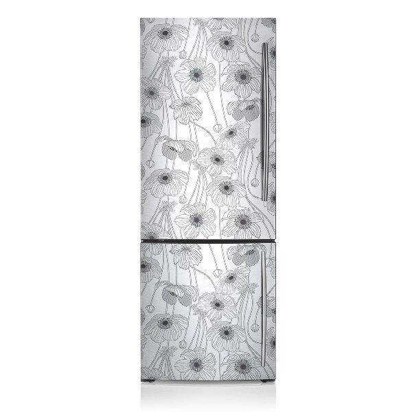 Magnetinis lipdukas ant šaldytuvo Aguonos