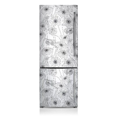 Magnetinis lipdukas ant šaldytuvo Aguonos