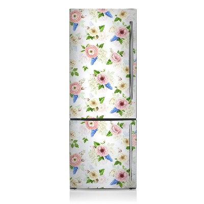 Šaldytuvo magnetinis kilimėlis Nupieštos gėlės
