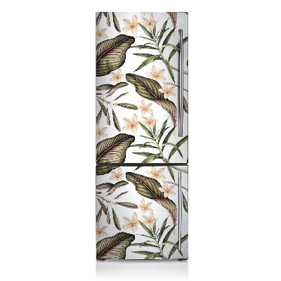 Magnetinis lipdukas ant šaldytuvo Lapai ir gėlės