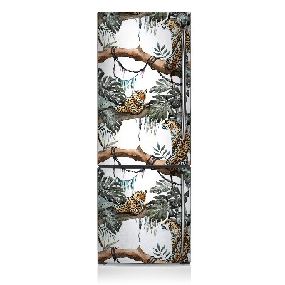 Šaldytuvo magnetinis kilimėlis Leopardai džiunglėse