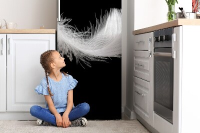 Magnetinis lipdukas ant šaldytuvo Balta plunksna