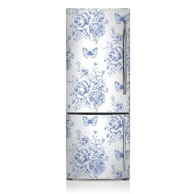 Magnetinis lipdukas ant šaldytuvo Drugeliai gėlės