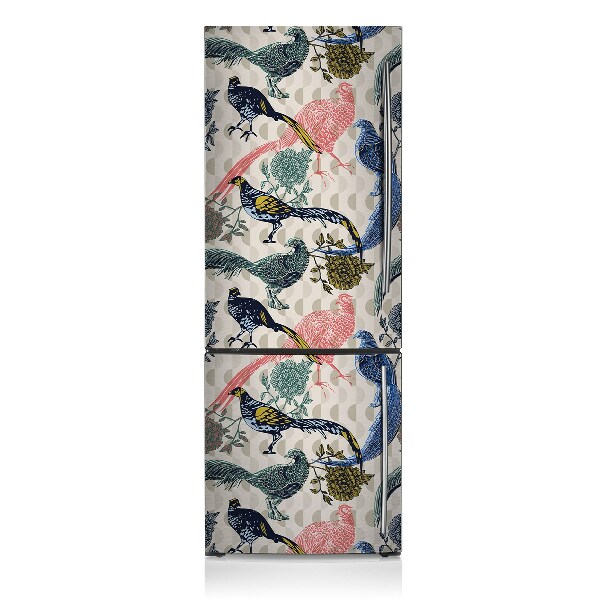 Šaldytuvo magnetinis kilimėlis Dažytos putpelės