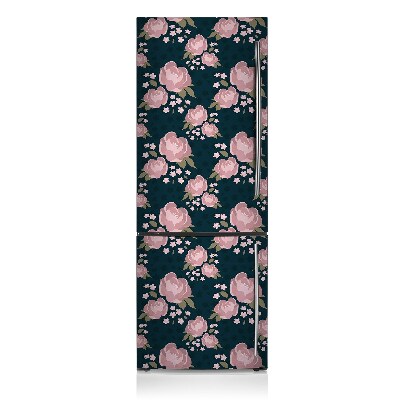 Magnetinis lipdukas ant šaldytuvo Rožinės gėlės