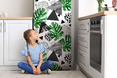 Magnetinis lipdukas ant šaldytuvo Abstrakčios džiunglės