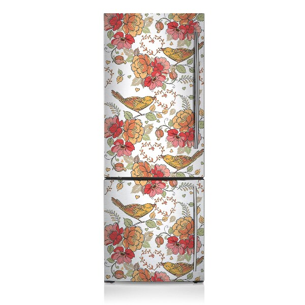 Šaldytuvo magnetinis kilimėlis Paukščių dekoravimas