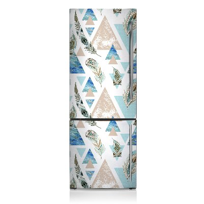Šaldytuvo magnetinis kilimėlis Trikampiai ir plunksnos