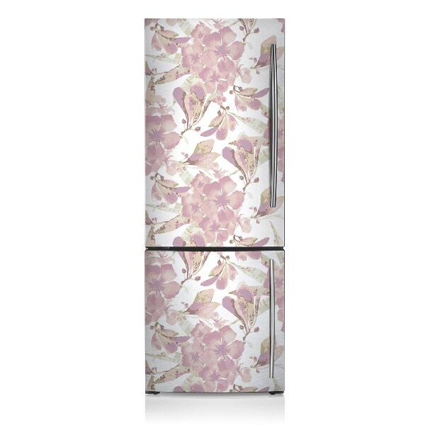 Magnetinis lipdukas ant šaldytuvo Rožinis hibiskas