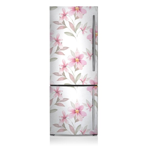 Magnetinis lipdukas ant šaldytuvo Rožinės gėlės