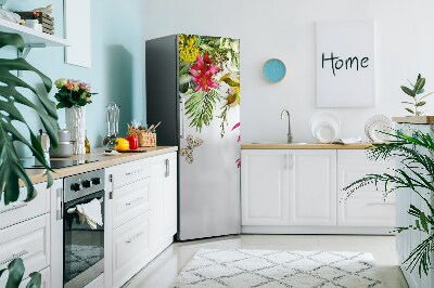 Šaldytuvo magnetinis kilimėlis Tropiniai augalai