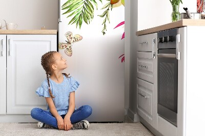 Šaldytuvo magnetinis kilimėlis Tropiniai augalai