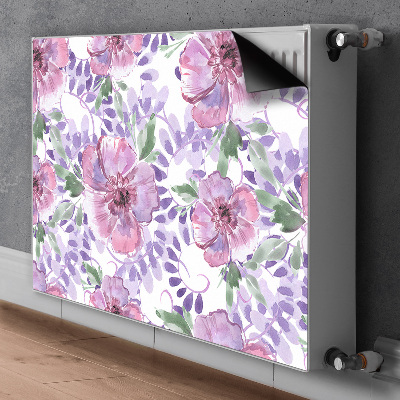 Magnetinis lipdukas radiatoriui Violetinės gėlės