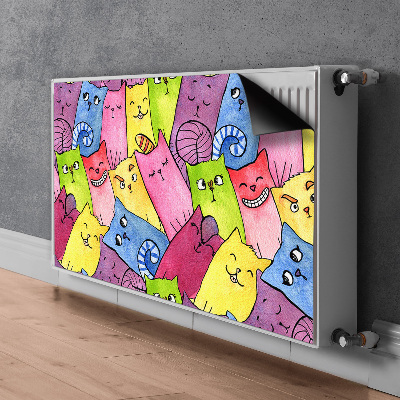 Magnetinis radiatoriaus lipdukas Laimingos katės