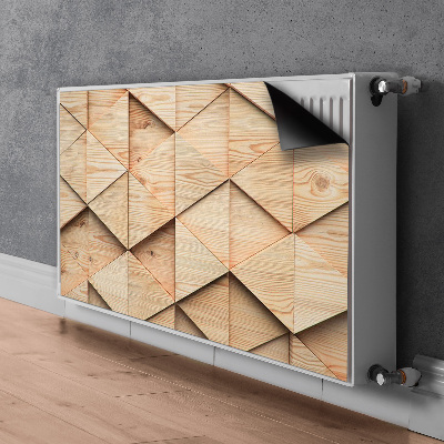 Magnetinis radiatoriaus lipdukas Medinis 3D raštas