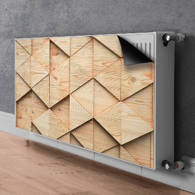 Magnetinis radiatoriaus lipdukas Medinis 3D raštas