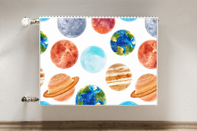 Magnetinis lipdukas radiatoriui Spalvingos planetos