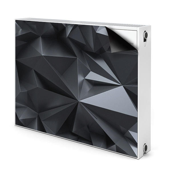 Magnetinis kilimėlis radiatoriui Juodas 3D raštas