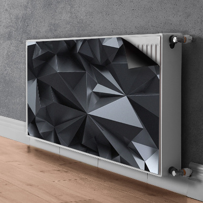 Magnetinis kilimėlis radiatoriui Juodas 3D raštas