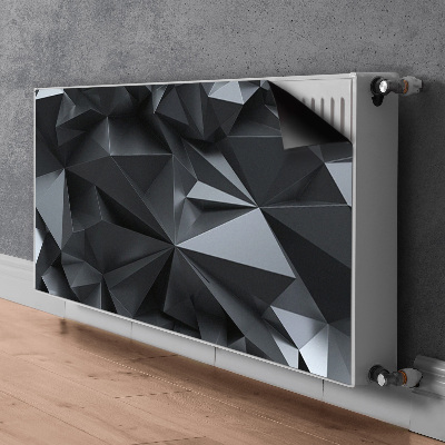 Magnetinis kilimėlis radiatoriui Juodas 3D raštas