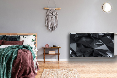 Magnetinis kilimėlis radiatoriui Juodas 3D raštas