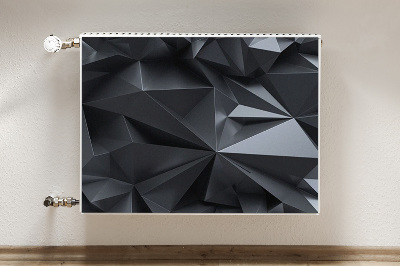 Magnetinis kilimėlis radiatoriui Juodas 3D raštas