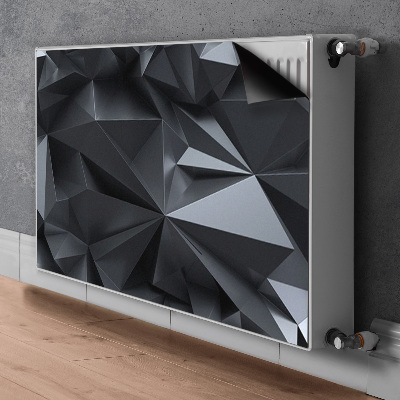 Magnetinis kilimėlis radiatoriui Juodas 3D raštas