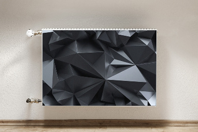 Magnetinis kilimėlis radiatoriui Juodas 3D raštas
