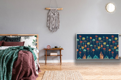 Magnetinis lipdukas radiatoriui Spalvingi namai