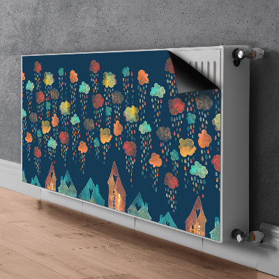 Magnetinis lipdukas radiatoriui Spalvingi namai