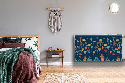 Magnetinis lipdukas radiatoriui Spalvingi namai
