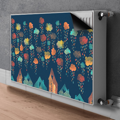 Magnetinis lipdukas radiatoriui Spalvingi namai