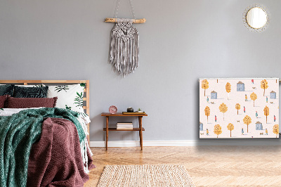 Magnetinis radiatoriaus lipdukas Namai tarp medžių