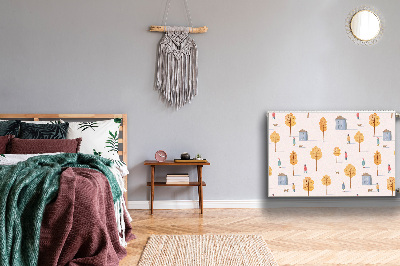 Magnetinis radiatoriaus lipdukas Namai tarp medžių