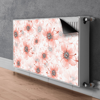 Magnetinis lipdukas radiatoriui Oranžinės gėlės