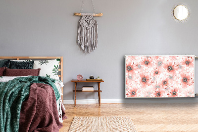 Magnetinis lipdukas radiatoriui Oranžinės gėlės