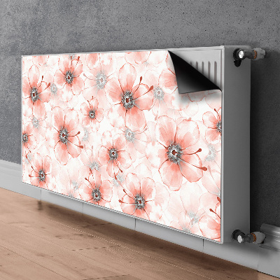 Magnetinis lipdukas radiatoriui Oranžinės gėlės