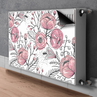 Magnetinis radiatoriaus lipdukas Pastelinės rožės Art