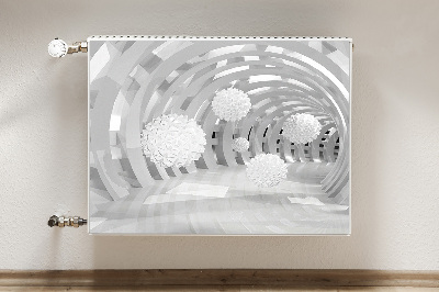 Magnetinis radiatoriaus lipdukas Abstraktus 3d tunelis