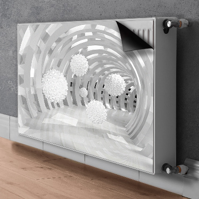 Magnetinis radiatoriaus lipdukas Abstraktus 3d tunelis