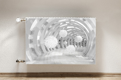 Magnetinis radiatoriaus lipdukas Abstraktus 3d tunelis