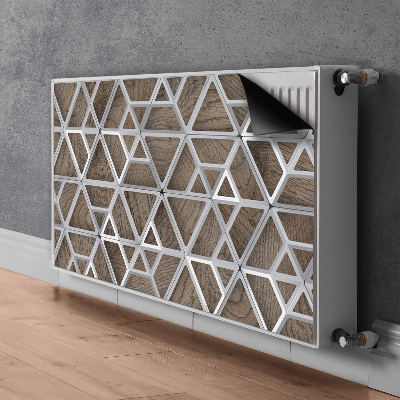 Magnetinis radiatoriaus lipdukas Metalinis raštas ant medžio